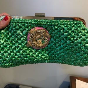 Lilly Pulitzer Straw Gator Clutch